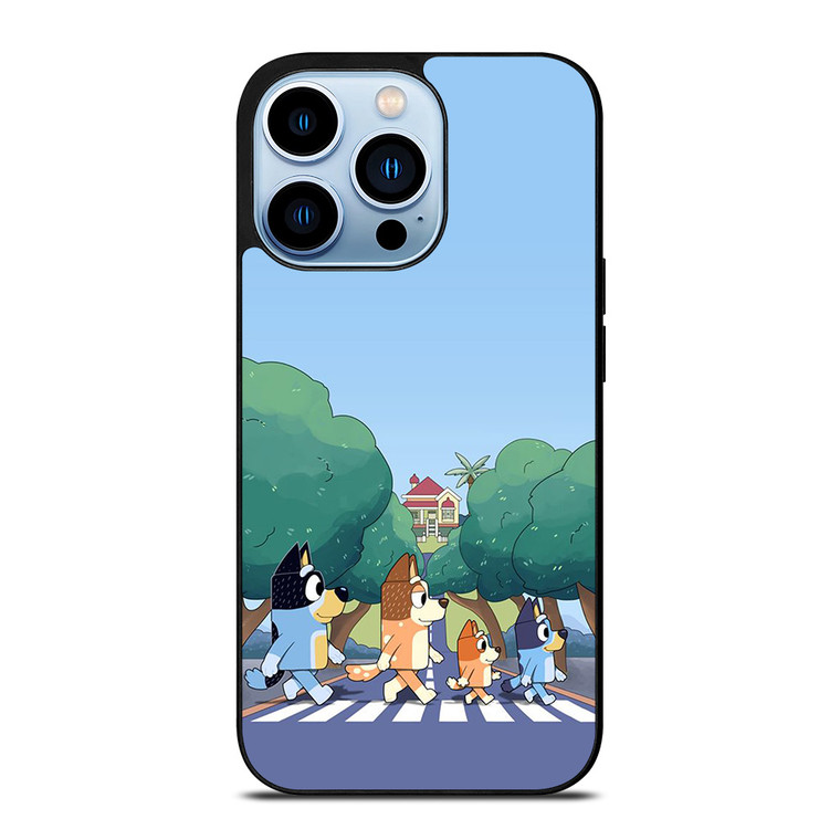 HEELERS FAMILY BLUEY CARTOON ABBEY ROAD iPhone 13 Pro Max Case Cover