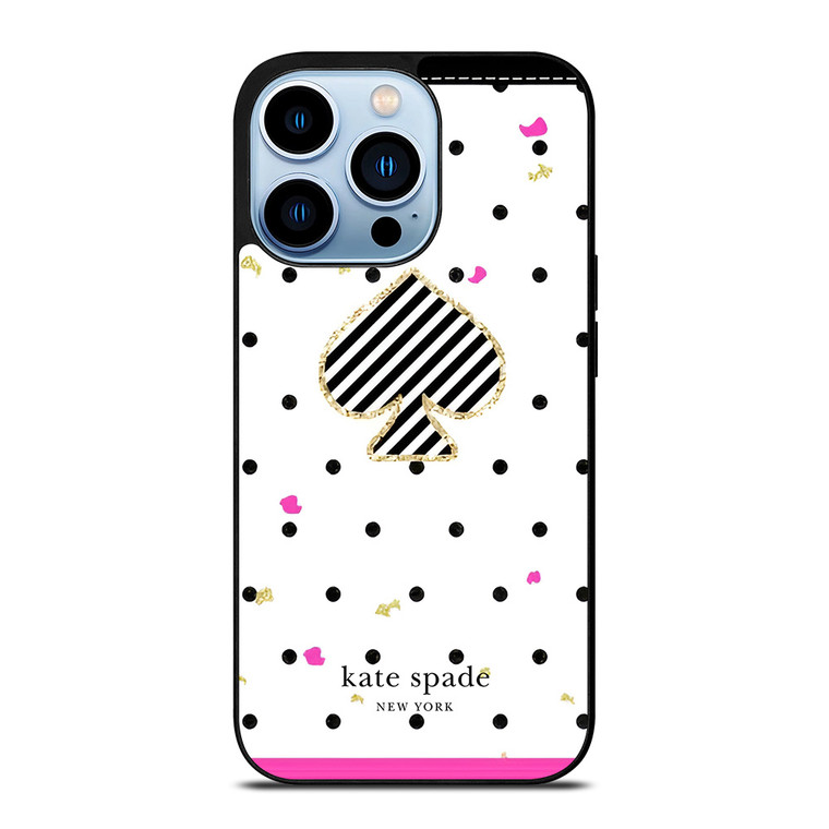 KATE SPADE NEW YORK LOGO POLKADOTS ICON iPhone 13 Pro Max Case Cover