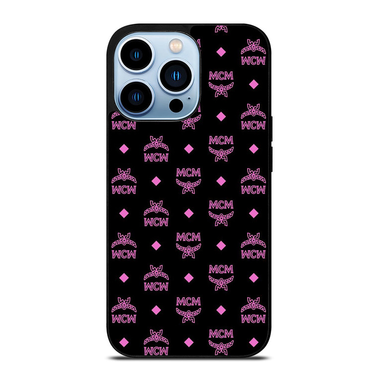 MCM WORLD LOGO BLACK PINK ICON iPhone 13 Pro Max Case Cover