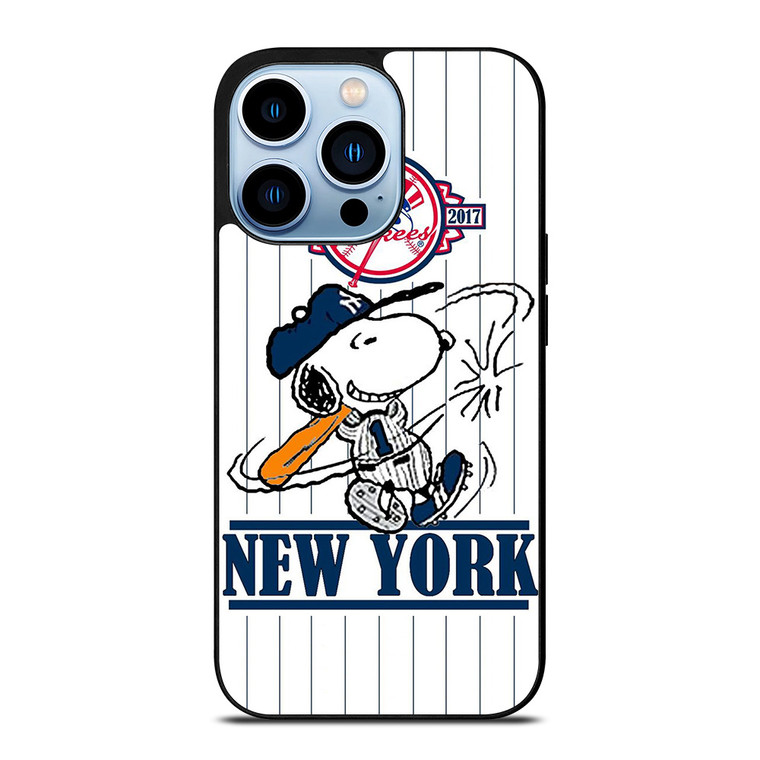 NEW YORK YANKEES LOGO BASEBALL SNOOPY THE PEANUTS iPhone 13 Pro Max Case Cover
