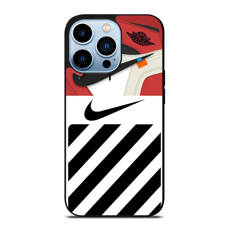 NIKE AIR JORDAN SHOES OFF WHITE LOGO iPhone 13 Pro Max Case Cover