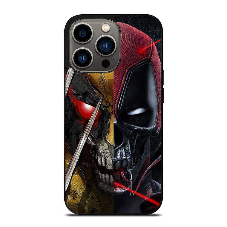 DEADPOOL X WOLVERINE SKULL ICON iPhone 13 Pro Case Cover