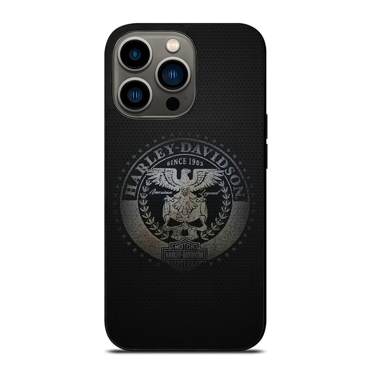 HARLEY DAVIDSON MOTORCYCLES COMPANY CARBON LOGO iPhone 13 Pro Case Cover