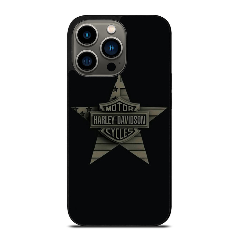 HARLEY DAVIDSON MOTORCYCLES COMPANY LOGO STAR iPhone 13 Pro Case Cover