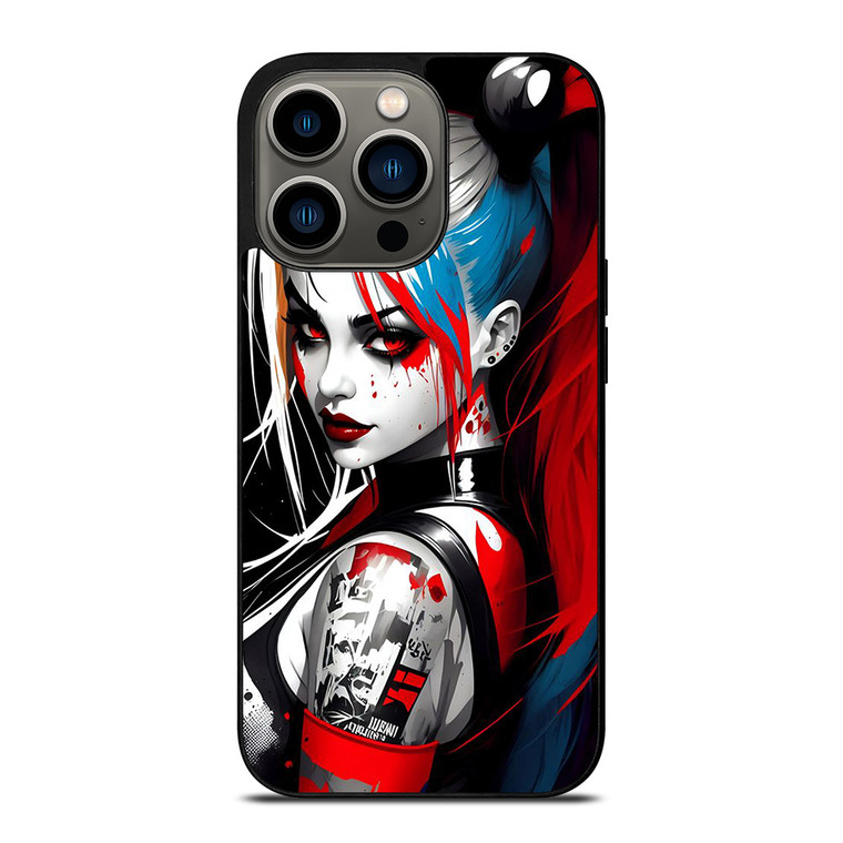 HARLEY QUINN DC ART iPhone 13 Pro Case Cover