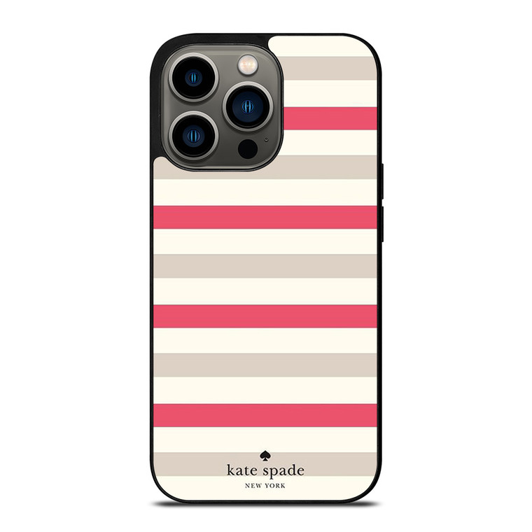 KATE SPADE NEW YORK STRIPES RED WHITE iPhone 13 Pro Case Cover