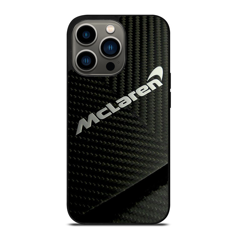 MCLAREN CAR LOGO CARBON iPhone 13 Pro Case Cover