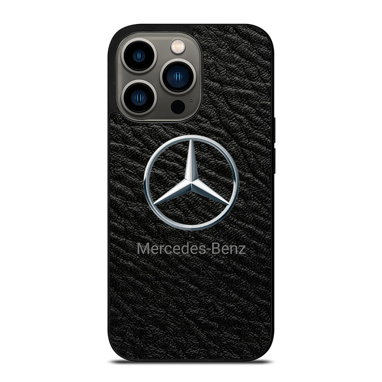 MERCEDES BENZ LOGO ON LEATHER iPhone 13 Pro Case Cover