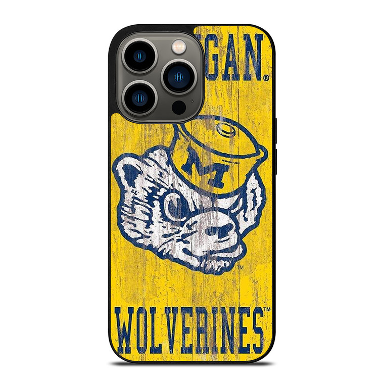 MICHIGAN WOLVERINES FOOTBALL UNIVERSITY ICON iPhone 13 Pro Case Cover