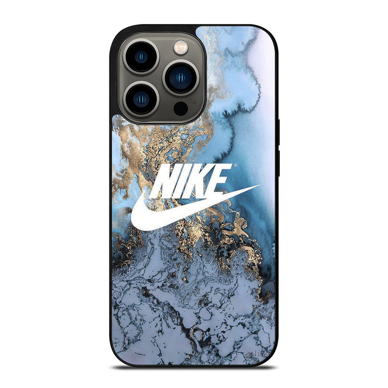NIKE LOGO BLUE MARBLE iPhone 13 Pro Case Cover