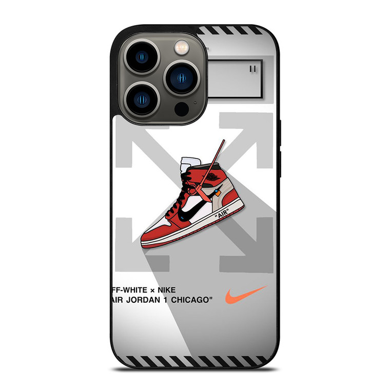 OFF WHITE NIKE AIR JORDAN CHICAGO iPhone 13 Pro Case Cover