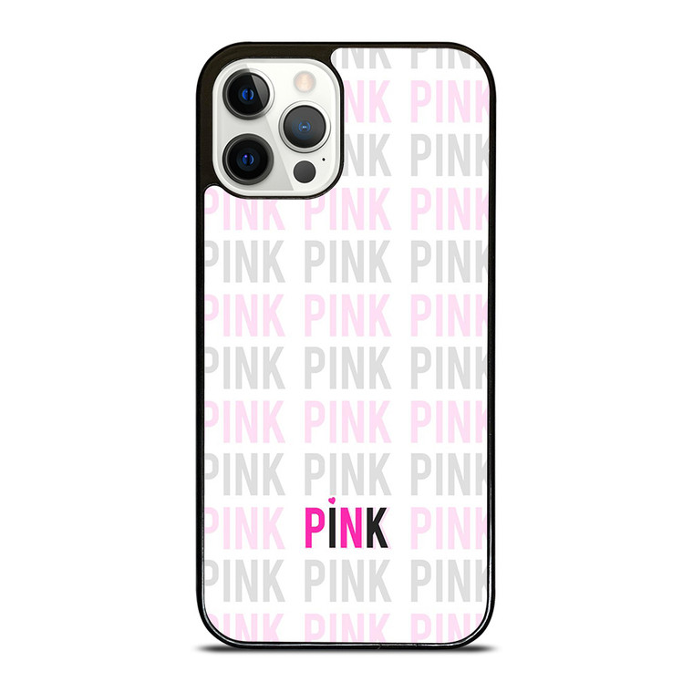 PINK VICTORIA'S SECRET LOGO iPhone 12 Pro Case Cover