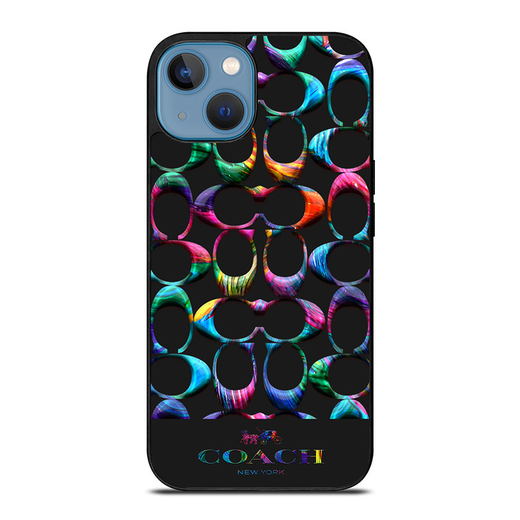 COACH NEW YORK LOGO RAINBOW iPhone 13 Case Cover