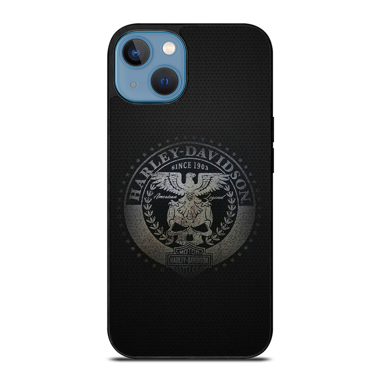 HARLEY DAVIDSON MOTORCYCLES COMPANY CARBON LOGO iPhone 13 Case Cover