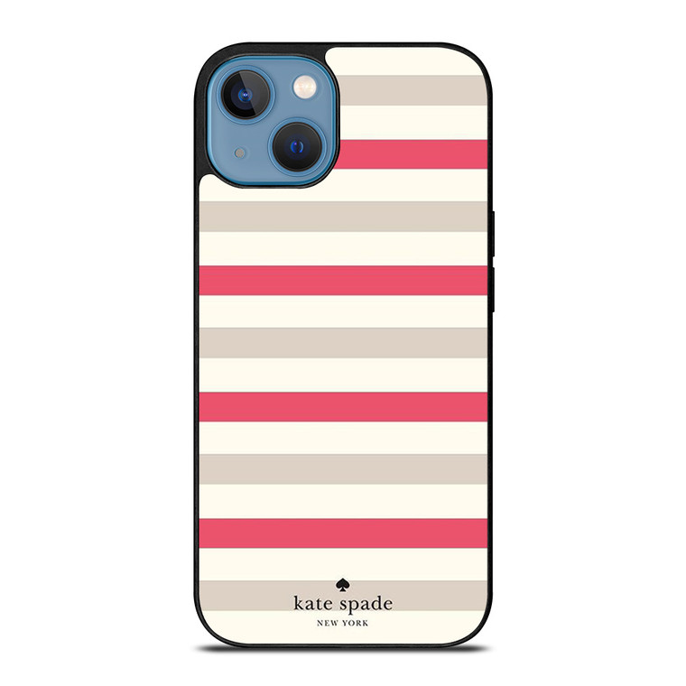 KATE SPADE NEW YORK STRIPES RED WHITE iPhone 13 Case Cover