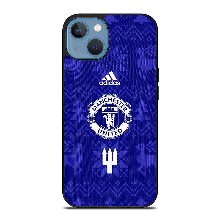 MANCHESTER UNITED FC LOGO FOOTBALL BLUE ICON iPhone 13 Case Cover