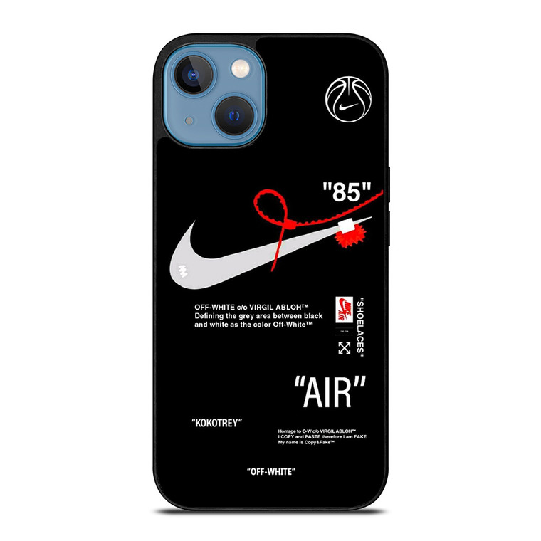 NIKE AIR JORDAN OFF WHITE BLACK KOKOTREY iPhone 13 Case Cover