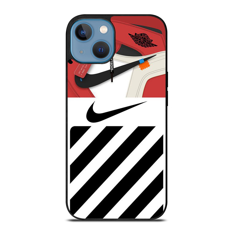 NIKE AIR JORDAN SHOES OFF WHITE LOGO iPhone 13 Case Cover