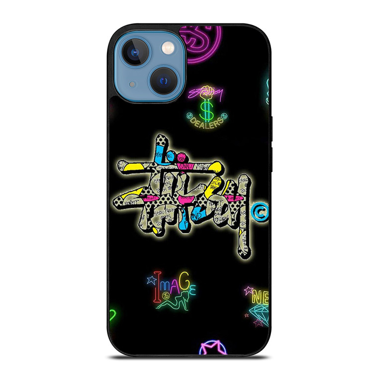 STUSSY LOGO THE DEALERS COLORFUL ICON iPhone 13 Case Cover