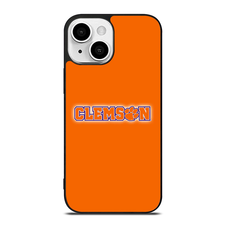 CLEMSON TIGERS LOGO FOOTBALL UNIVERSITY iPhone 13 Mini Case Cover