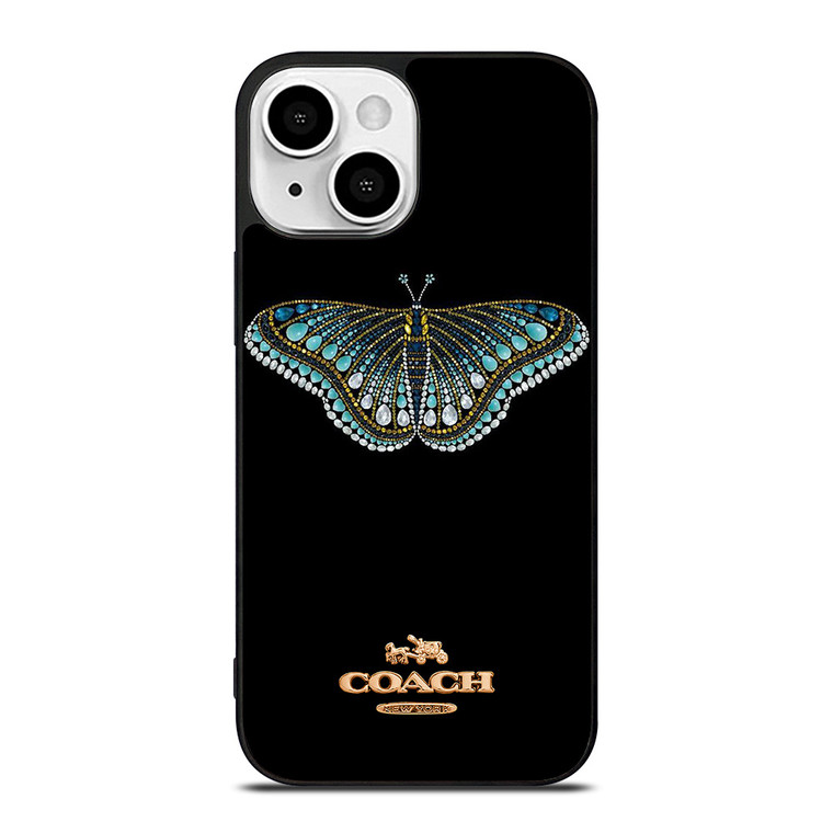 COACH NEW YORK DIAMOND BUTTERFLY iPhone 13 Mini Case Cover