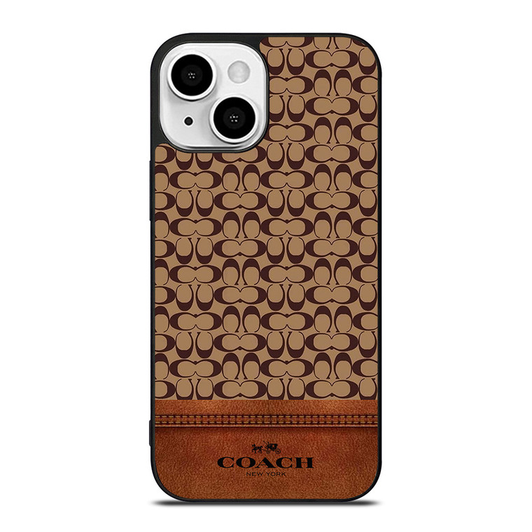 COACH NEW YORK LOGO BROWN ICON iPhone 13 Mini Case Cover