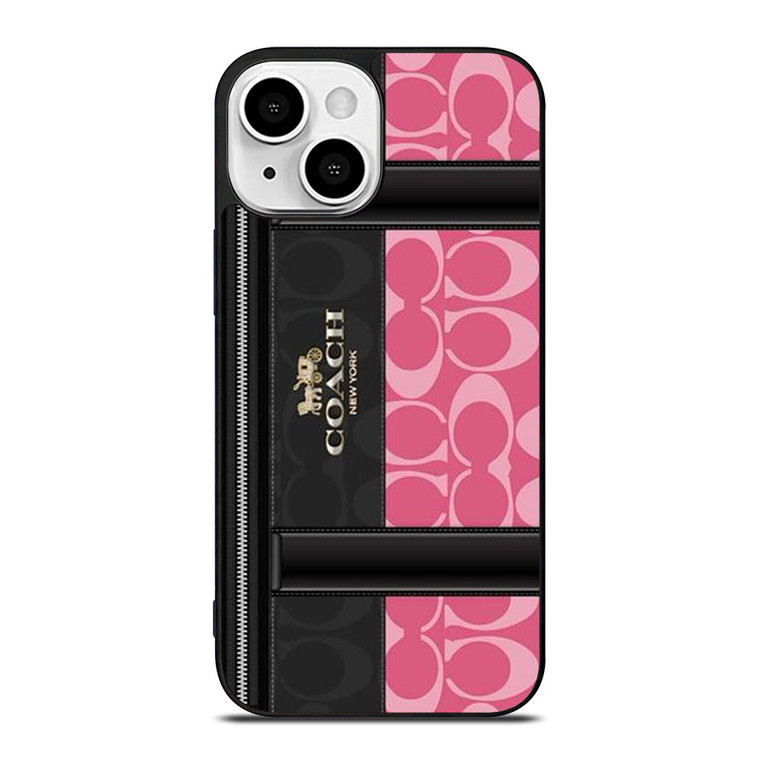 COACH NEW YORK LOGO PINK BAG iPhone 13 Mini Case Cover