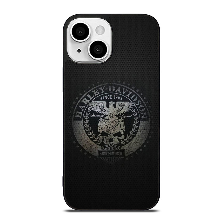 HARLEY DAVIDSON MOTORCYCLES COMPANY CARBON LOGO iPhone 13 Mini Case Cover
