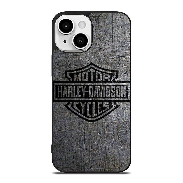 HARLEY DAVIDSON MOTORCYCLES COMPANY LOGO METAL iPhone 13 Mini Case Cover
