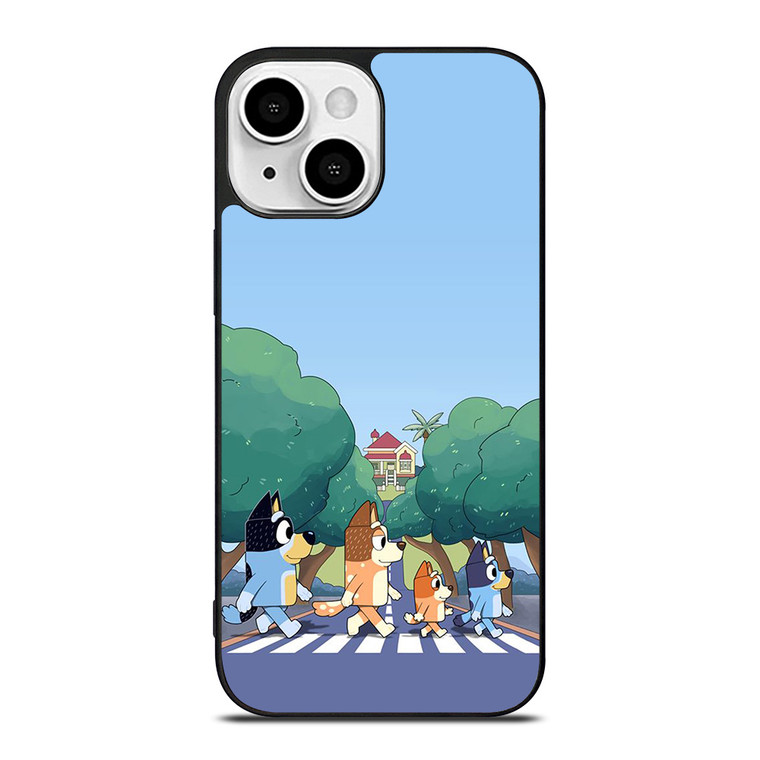 HEELERS FAMILY BLUEY CARTOON ABBEY ROAD iPhone 13 Mini Case Cover