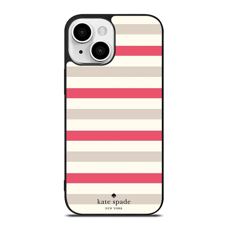 KATE SPADE NEW YORK STRIPES RED WHITE iPhone 13 Mini Case Cover