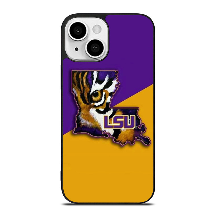 LSU TIGERS LOGO LOUSIANA STATE UNIVERSITY BASKETBALL iPhone 13 Mini Case Cover