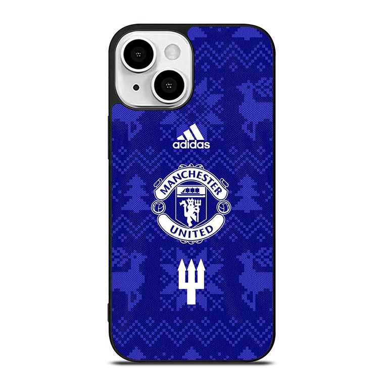 MANCHESTER UNITED FC LOGO FOOTBALL BLUE ICON iPhone 13 Mini Case Cover
