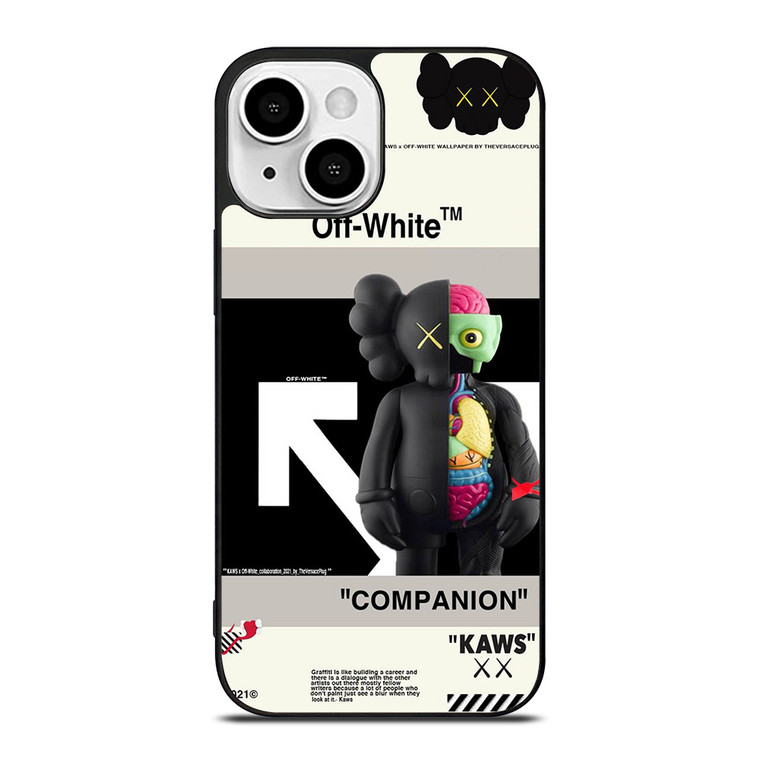 OFF WHITE KAWS COMPANION iPhone 13 Mini Case Cover