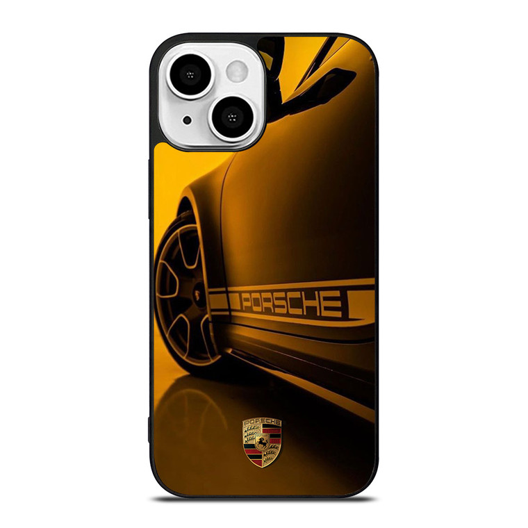 PORSCHE LOGO CAR YELOOW iPhone 13 Mini Case Cover