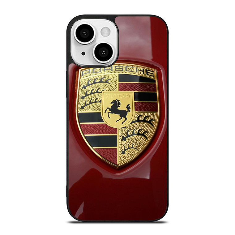 PORSCHE LOGO EMBLEM RED iPhone 13 Mini Case Cover