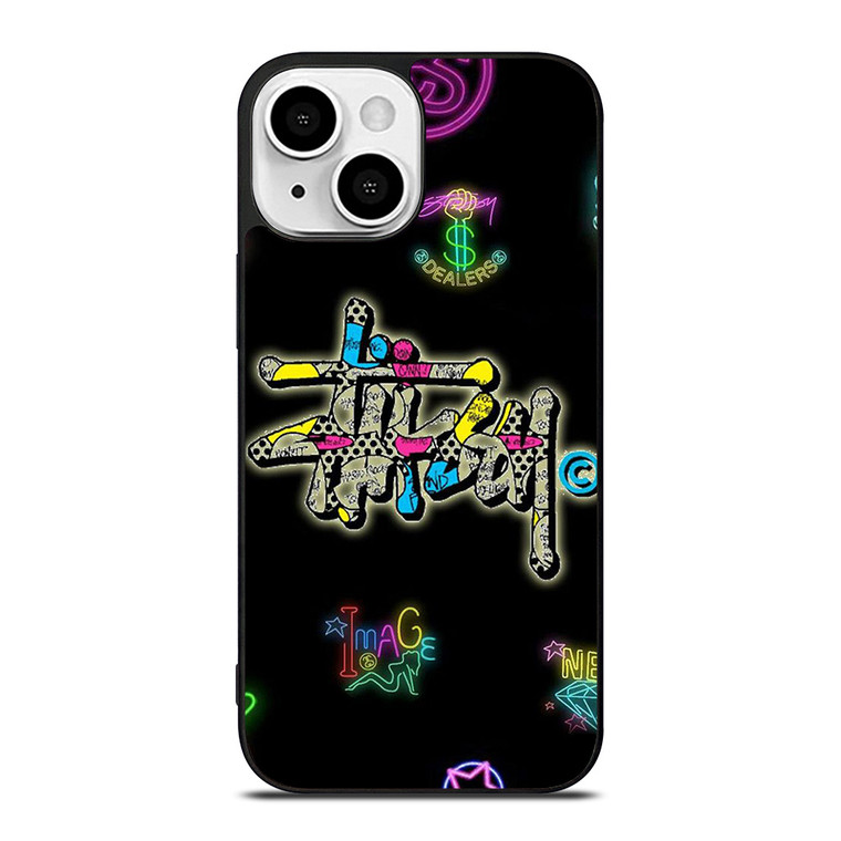 STUSSY LOGO THE DEALERS COLORFUL ICON iPhone 13 Mini Case Cover