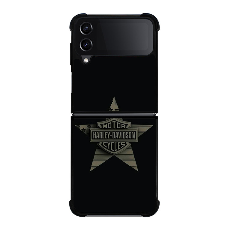 HARLEY DAVIDSON MOTORCYCLES COMPANY LOGO STAR Samsung Galaxy Z Flip 4 Case Cover