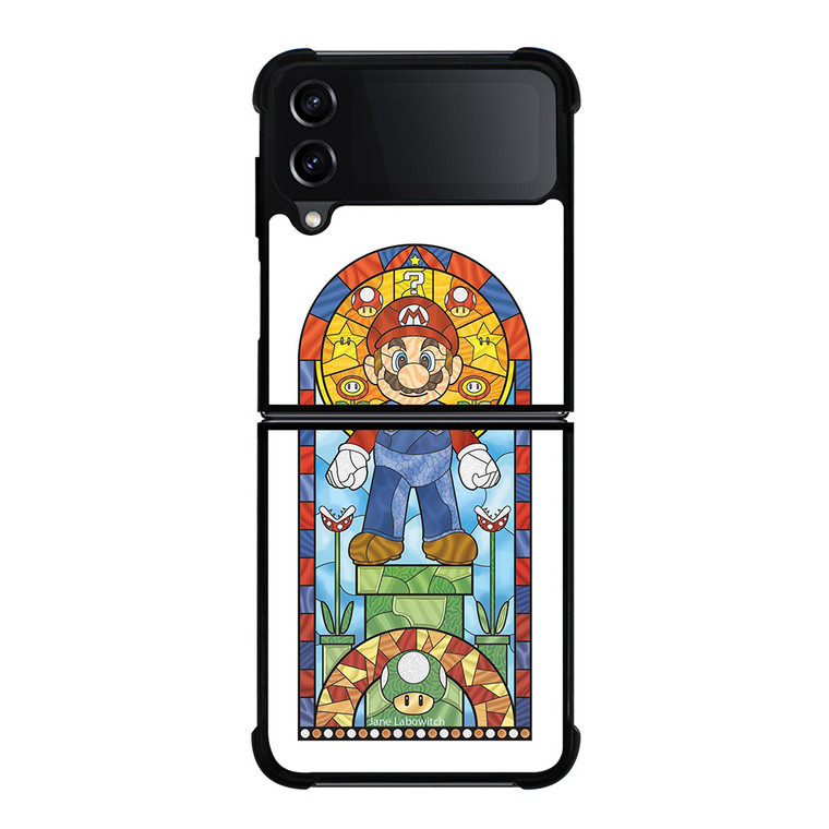 MARIO BROSS NINTENDO GLASS ART Samsung Galaxy Z Flip 4 Case Cover