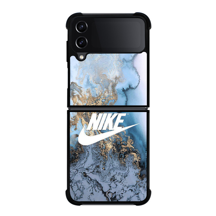 NIKE LOGO BLUE MARBLE Samsung Galaxy Z Flip 4 Case Cover