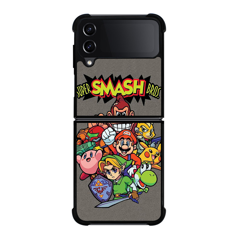 NINTENDO GAME CHARACTER SUPER SMASH BROSS AND FRIENDS Samsung Galaxy Z Flip 4 Case Cover