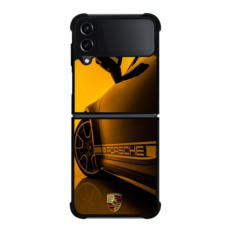 PORSCHE LOGO CAR YELOOW Samsung Galaxy Z Flip 4 Case Cover