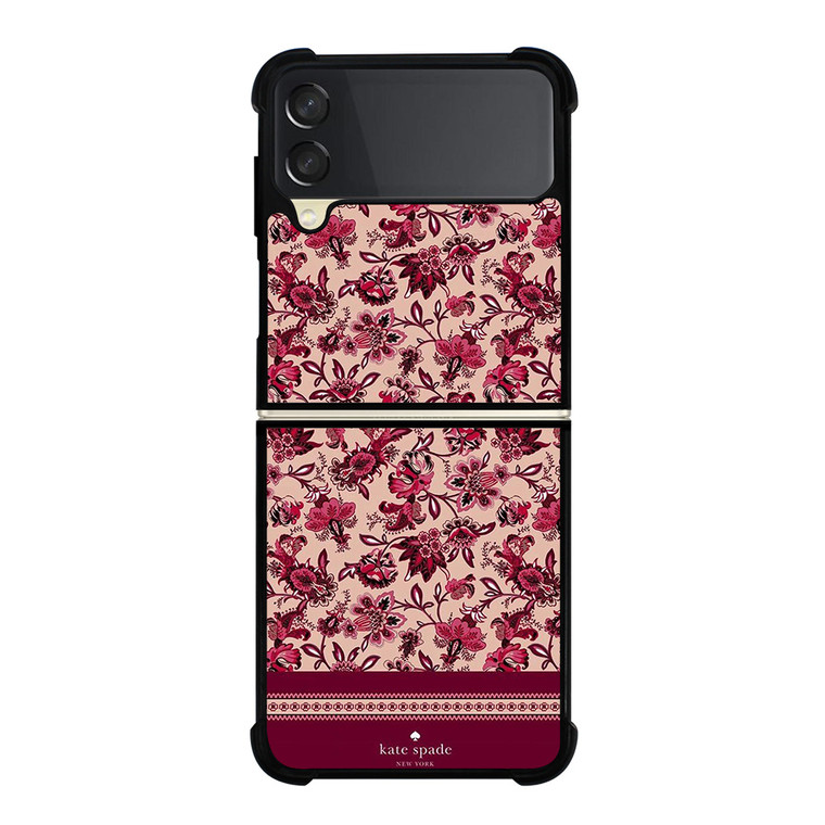 KATE SPADE NEW YORK RED FLORAL Samsung Galaxy Z Flip 3 Case Cover