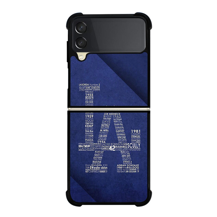 LA DODGERS LOS ANGELES LOGO BASEBALL TEAM TYPOGRAPHY Samsung Galaxy Z Flip 3 Case Cover