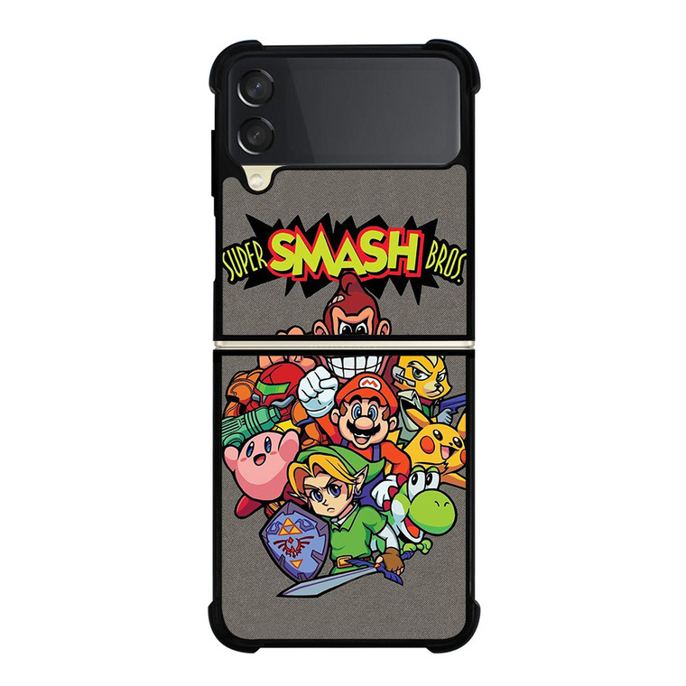 NINTENDO GAME CHARACTER SUPER SMASH BROSS AND FRIENDS Samsung Galaxy Z Flip 3 Case Cover