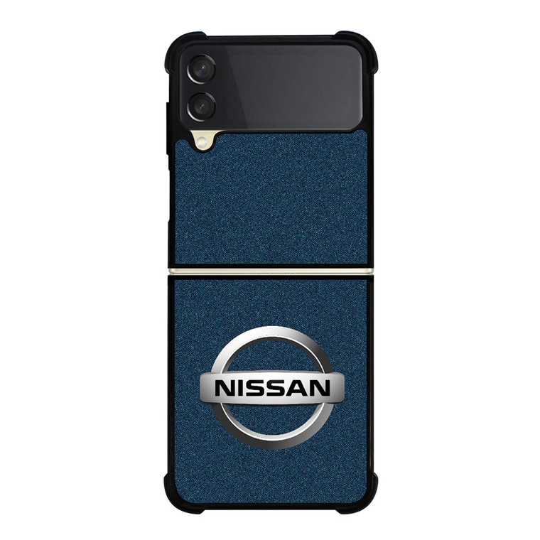 NISSAN CAR LOGO DENIM Samsung Galaxy Z Flip 3 Case Cover