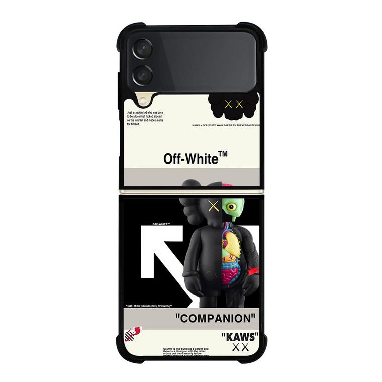 OFF WHITE KAWS COMPANION Samsung Galaxy Z Flip 3 Case Cover