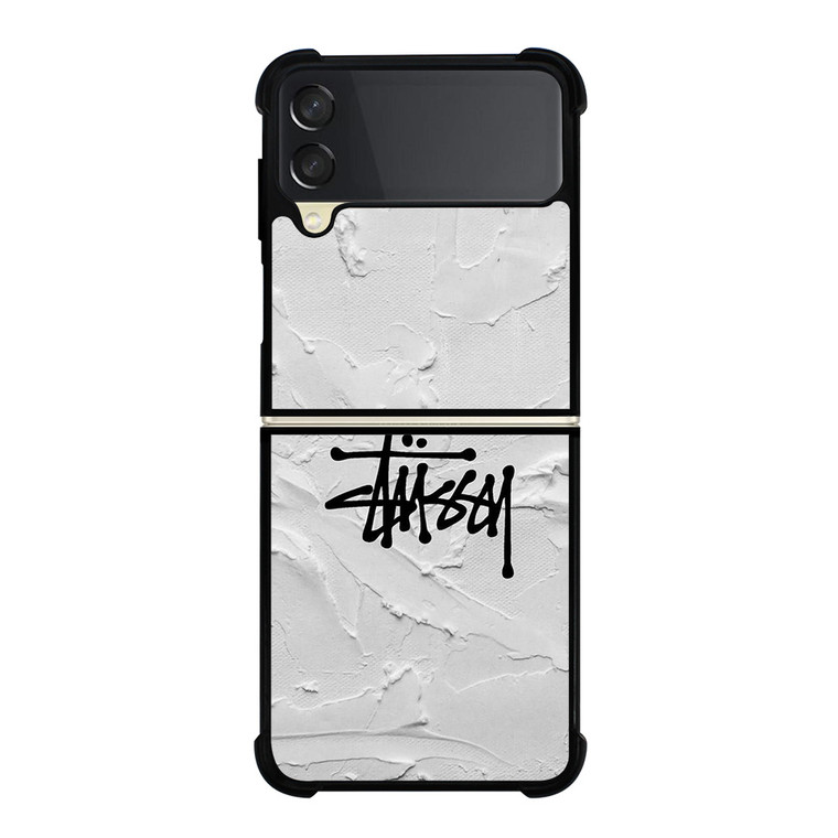 STUSSY LOGO ICON WHITE Samsung Galaxy Z Flip 3 Case Cover