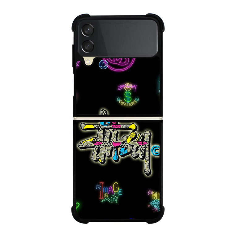 STUSSY LOGO THE DEALERS COLORFUL ICON Samsung Galaxy Z Flip 3 Case Cover