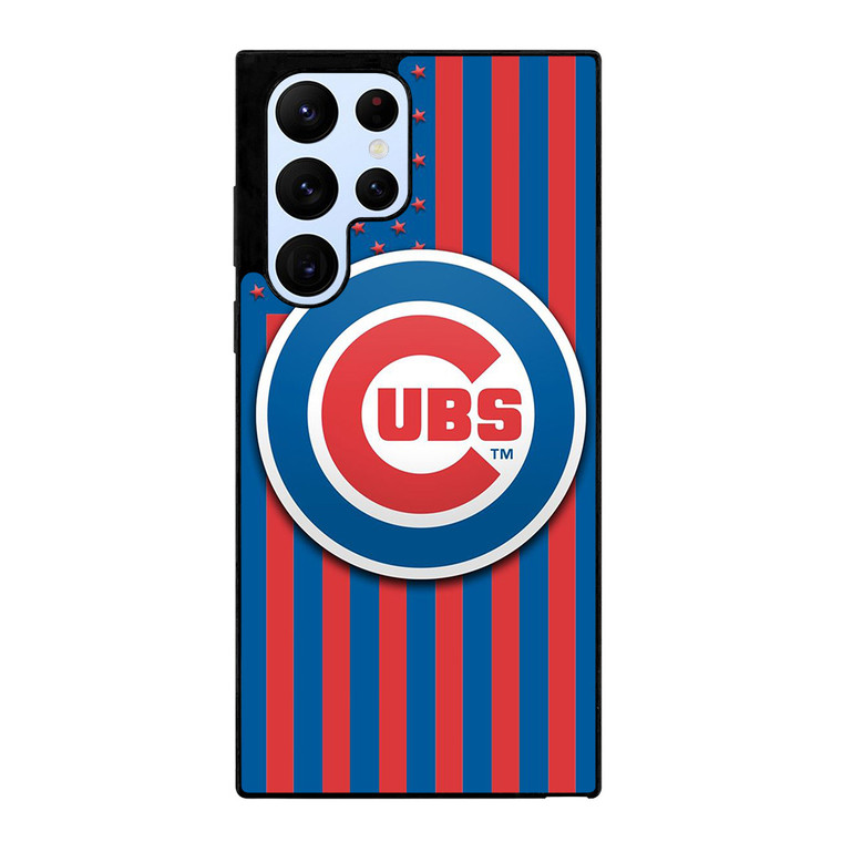 CHICAGO CUBS LOGO BASEBALL TEAM USA FLAG Samsung Galaxy S22 Ultra Case Cover